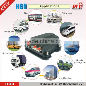 H.264 Mobile DVR Recorder 8Ch HD Car Dvr in China factory ,H80 series