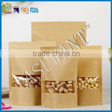 custom make paper resealable food bag/food bag packaging design for dry fruit