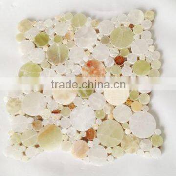 Pakistan Green Onyx Bubble Round Mosaic Tile