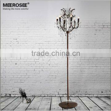 Antique Style Floor Lamp Crystal Centerpiece Rustic Standing Light LD003-L6
