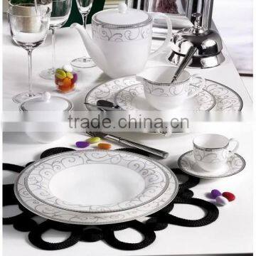 42 PCS coffee dinner set fine bone china