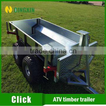 ATV Quad Forest Timber Trailer With Electric Winch Crane photo-5