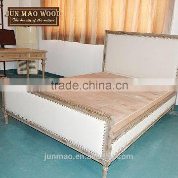 Latest wooden bed designs roman carved legs soft pack bed