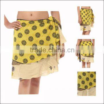 Beach Wear / Resort Wear Mini Silk Wrap Skirt Buy Online At Best Prices