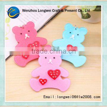 bear shaped metal split key ring/key ring plastic card holder/silicone key ring