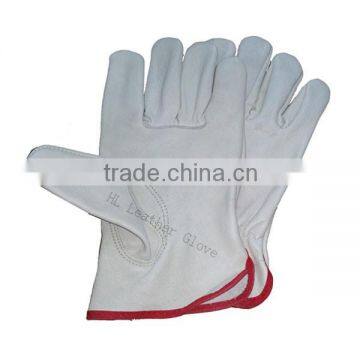 cow grain Leather Driver Gloves