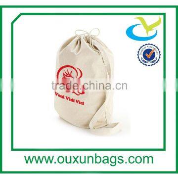 Custom cotton style organic cord drawstring bag