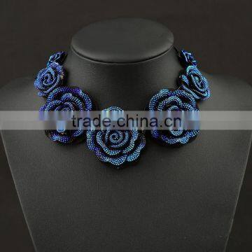 Free Shipping fashion rose jewelry necklace 2015 , latest model fashion necklace