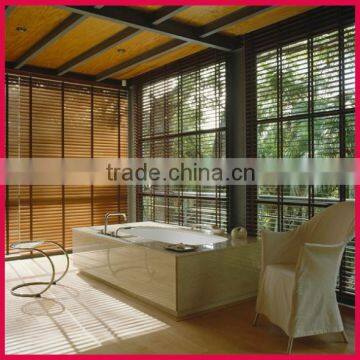 luxury fashionable PVC faux wooden window blinds, waterproof heat stable window blinds