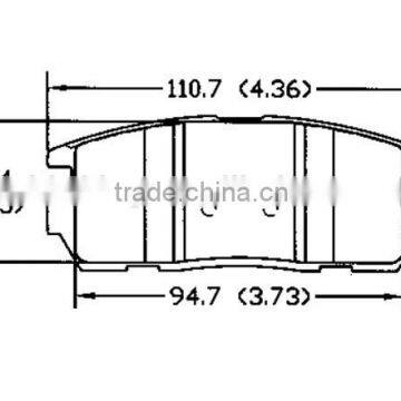 automobile accessory D1275 96 626 076 for Opel rear formula brake pads