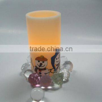 Popular bright nice led product Christmas printing led window candle
