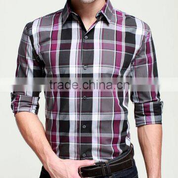 High quality men plaid forma shirt