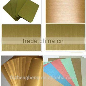 Alucobond Brushed Gold/ Silver Aluminium Composite Panel Foshan l Manufaturer