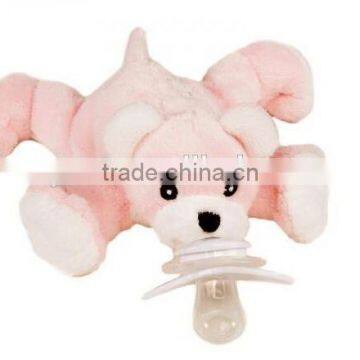 Eco-friendly Any Design Plush Pacifiers Custom Pacifier With Plush Toy