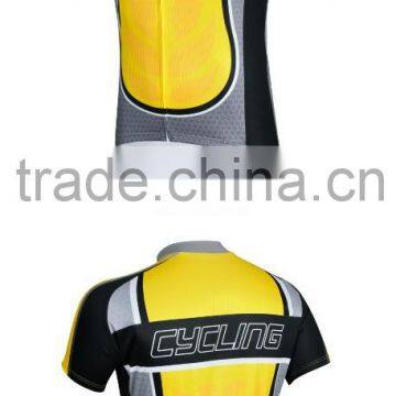OEM Custom Wholesale Yellow Color Mountain Bike Wear Cycling Jersey photo-2