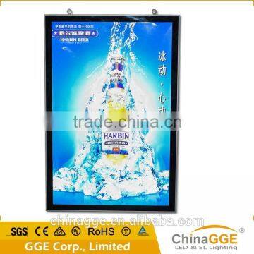 Super slim black aluminum snap profile LED light box indoor advertising A3 lightbox