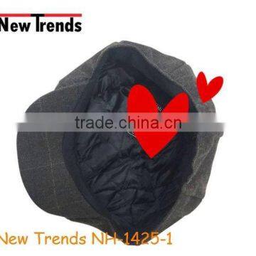 Wool & Cotton Man Octagonal Berets Hat Newboy Caps photo-2