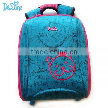 Cat print european school backpack girls school bags for kids