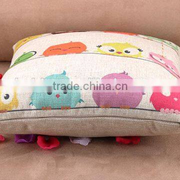 2015 Cotton and Linen Cartoon Cute Bird Sofa Cushion Cover American Country Creative Pillowcase photo-6