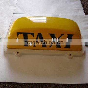 12v yellow black words auto taxi roof light