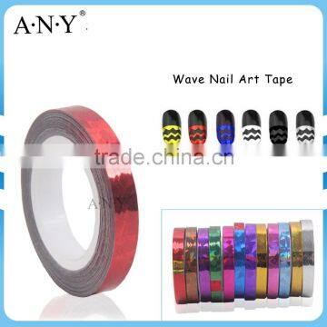 ANY Nail Art DIY Using Wave Style Red Nail Strip Sticker Wholesale