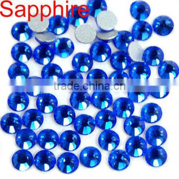 Sapphire Non hotfix crystal rhinestone Flatback Rhinestone for Nail Art SS4-SS40