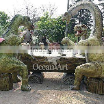 Animatronic dinosaur for art exhibition_the last supper