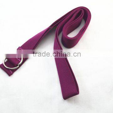 Adjustable cotton webbing yoga strap