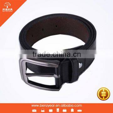 Hot sell western man leather belts with pin buckle