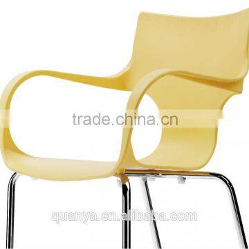 concise design armrest dining chairs with pp seat