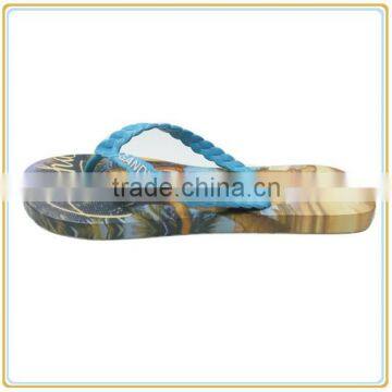 New Fashion EVA Flip Flop Beach Rubber Embossed Thong Slipper for Men photo-3