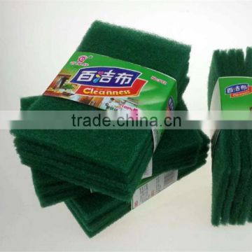 5pcs green color kitchen scouring pads