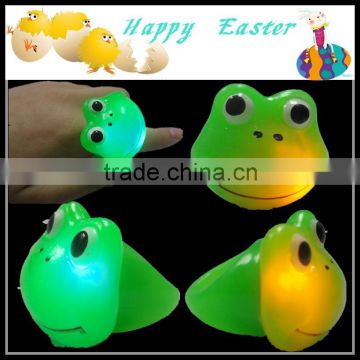 Easter frog led finger ring