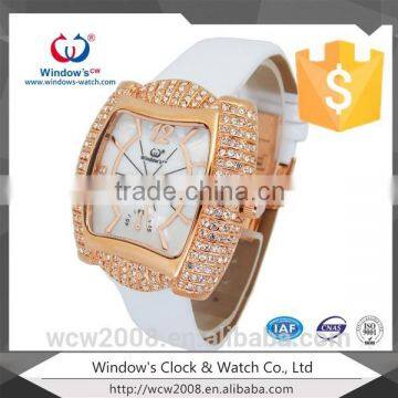 custom genuine leather quartz watch price