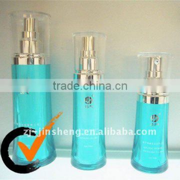 Round Lotion Cosmetic Bottles with pump