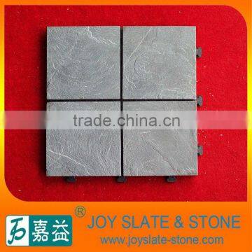 Gery slate interlocking paving stones