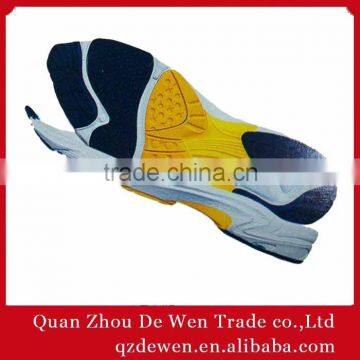 New EVA Rubber Latest Men Wholesale Shoe Sole Design For Running Shoes 2015