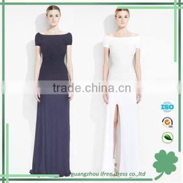 Elegant High Fashion Split Maxi Dress Designer One Piece Party Dress China Dress Manufacturer