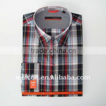 OEM 100% cotton classic style check business men's shirt