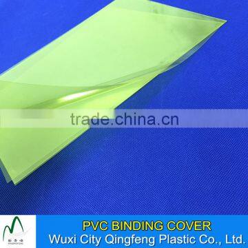 Yellow Color 0.1-0.6MM A4 A3 PVC Book Binding Cover Colorful Transparent Sheet