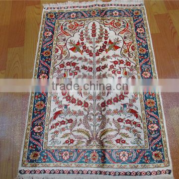 life tree design handmade silk tapesry muslim prayer rug