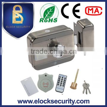 Intelligent electric motor lock with RFID card reader and knob