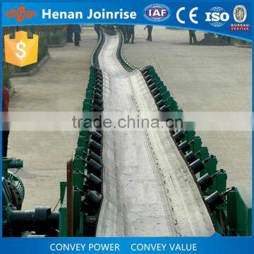 inclined concrete mining container loading rubber belt conveyor