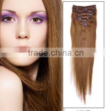 2015 new clip on hair extension/top quality