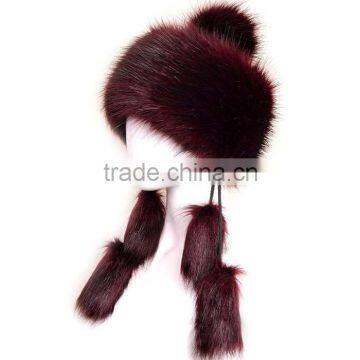 Custom 2015 new style women winter red fur hats