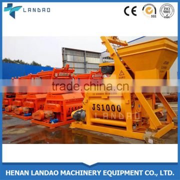 500 liter electric double shaft concrete mixer