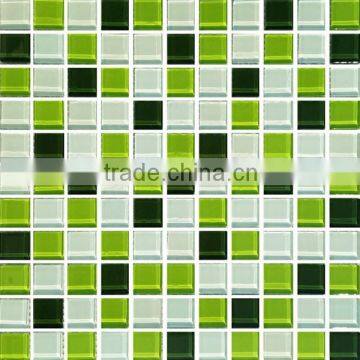 green white balck random glass mosaic tile for kichen wall decoration