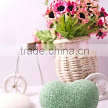 Heart Shape Cleaning Facial Sponge Pore Bath Sponge Dry Konjac Sponge