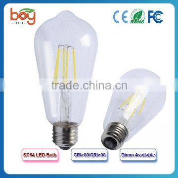 220V AC B22 E27 ST64 Light LED ST64 lamp 6W ST64 LED Bulb