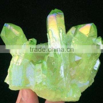 Large Green Electroplating Crystal Cluster for Selling photo-2